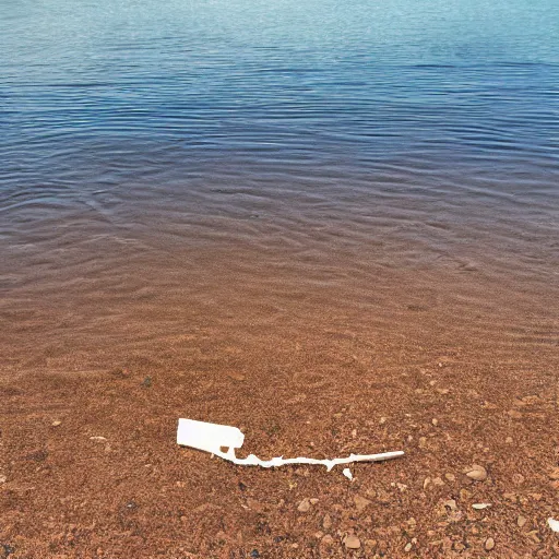 Prompt: lake meade completely empty while there is a draught, there are bones from a long dead animal near, a broken down car, and it looks like no one is around anymore, high resolution, photorealistic