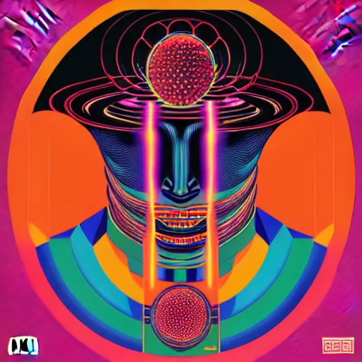 Image similar to album cover design design depicting the alter to the ai machine gods, by jonathan zawada, pi - slices, and tristan eaton, digital art