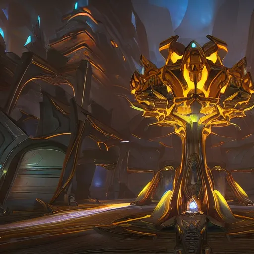 Image similar to protoss structure city, cinematic dramatic lighting, beautiful