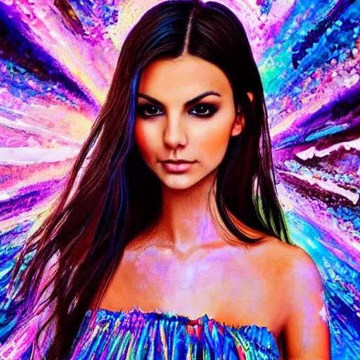 Prompt: victoria justice wearing both shirt and skirt, ultra detailed painting at 1 6 k resolution and epic visuals. epically surreally beautiful image. amazing effect, image looks crazily crisp as far as it's visual fidelity goes, absolutely outstanding. vivid clarity. ultra. iridescent. mind - breaking. mega - beautiful pencil shadowing. beautiful face. ultra high definition.
