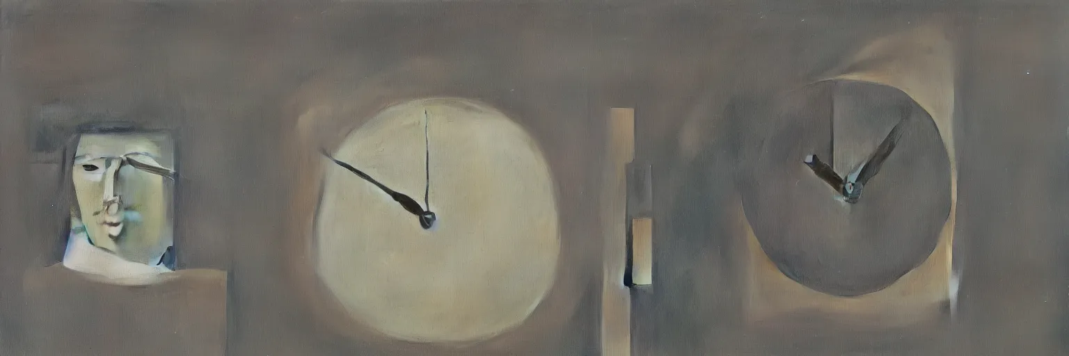 Prompt: clock painting magritte