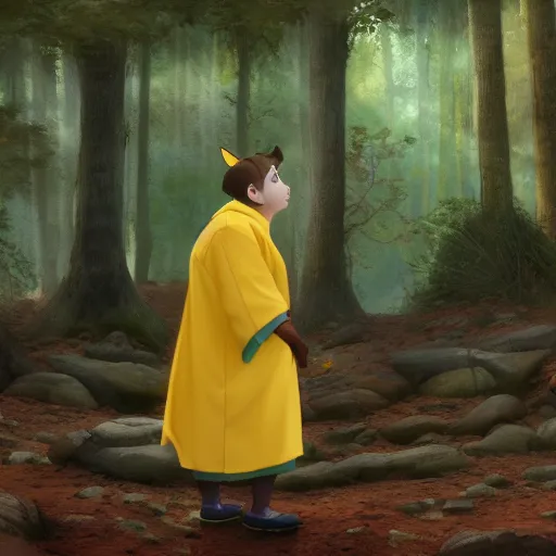 Prompt: concept art painting of an anthropomorphic chubby doe wearing yellow robes, in the deep forest, realistic, detailed, cel shaded, in the style of makoto shinkai and greg rutkowski and james gurney