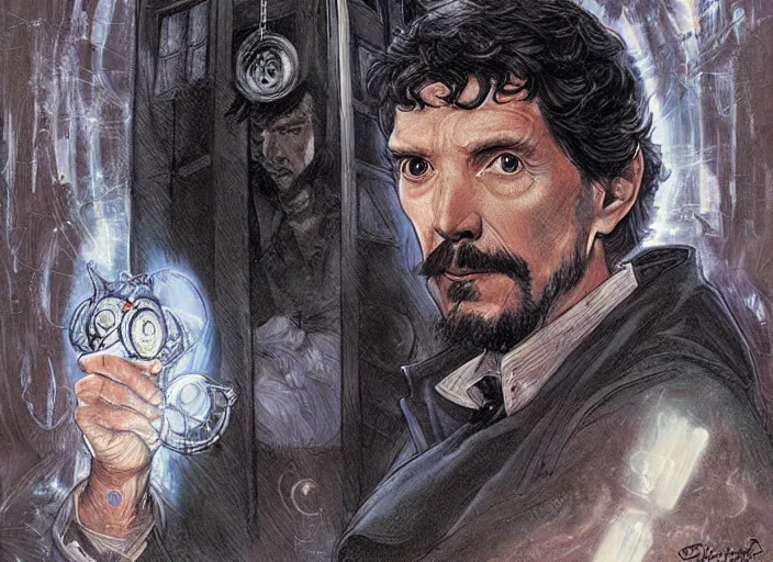 Prompt: a highly detailed [ doctor who!!!!!! ] portrait of stephen strange, james gurney, james jean