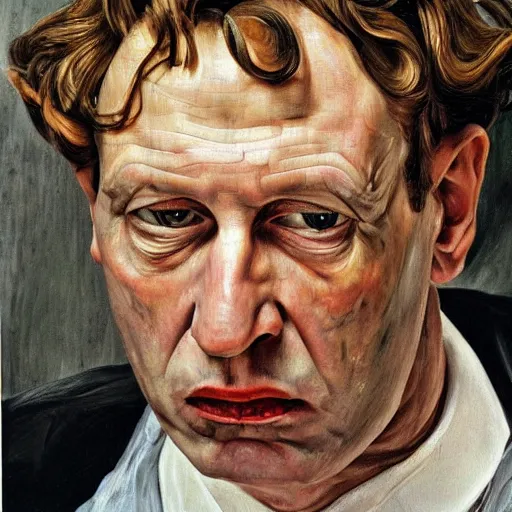 Image similar to high quality high detail painting by lucian freud, hd, ozzy osborn, portrait