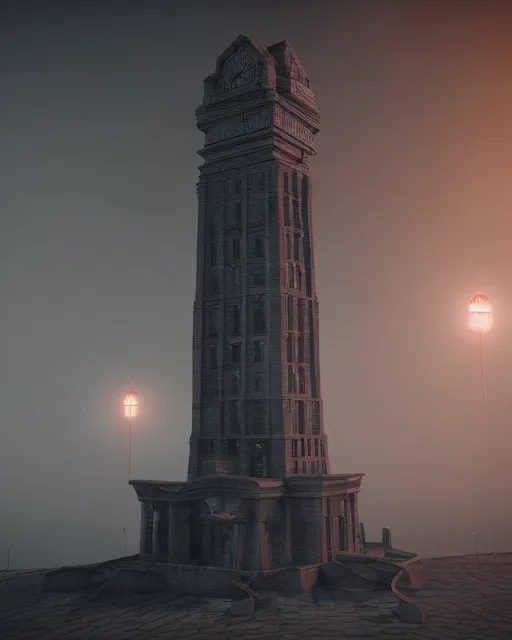 Prompt: 3 d render of cthulhu tower, photorealsitic, cinematic lighting, unreal engine 5