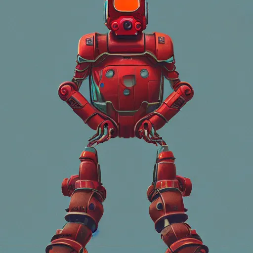 Image similar to Retrofuturism red alert spider power armor by Simon Stålenhag character design, character sheet, postapocalypse soviet spiderl robot by simon stalenhag, mutant year zero robot , trending on Artstation, 8K, ultra wide angle, zenith view, pincushion lens effect