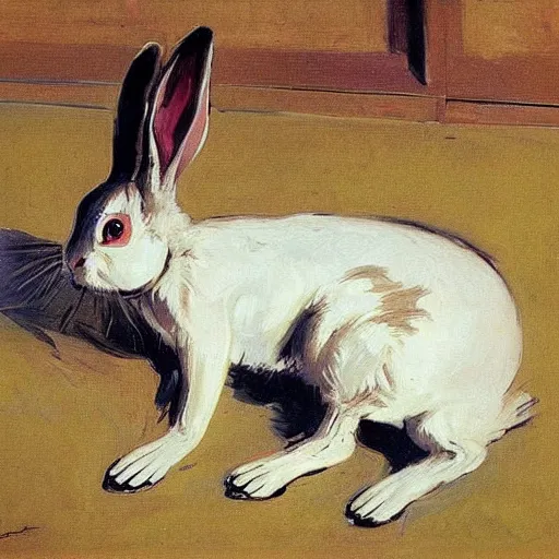 Image similar to panic attack rabbit by joaquin sorolla