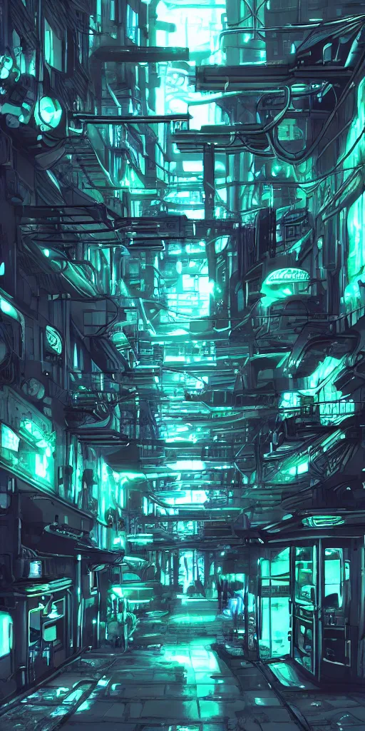 Image similar to cell shaded technopunk alley