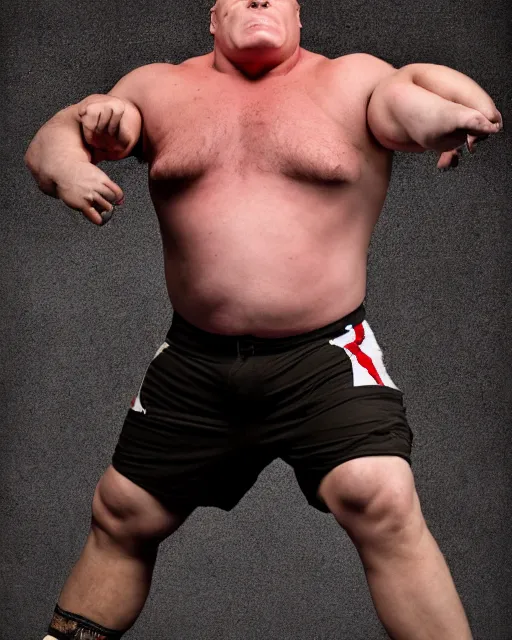 Image similar to portrait of dannt devito as brock lesnar. photographic, photography