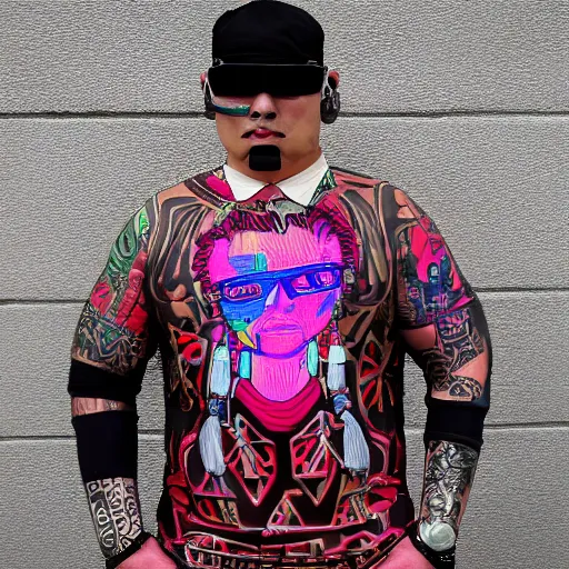 Image similar to cyberpunk cholo