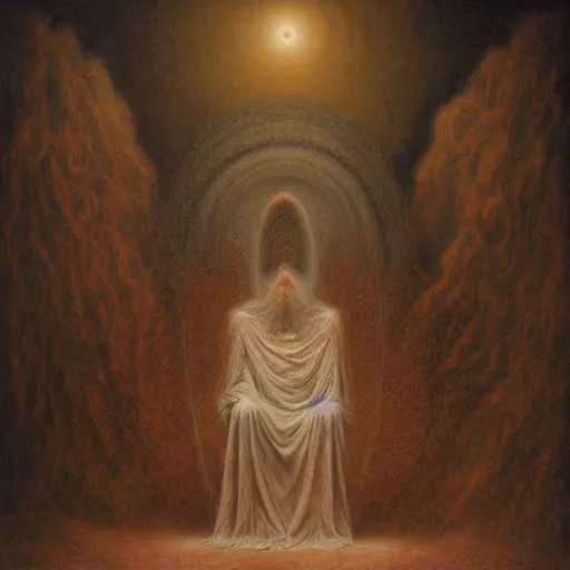 Prompt: the ghost of god by agostino arrivabene