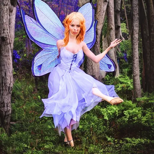 Prompt: a fairy, fully dresses, landing on a hand