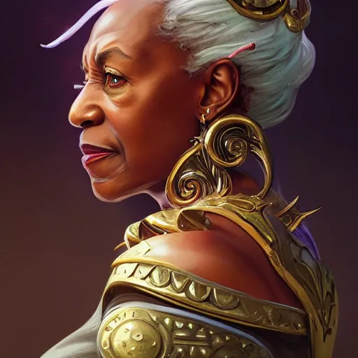 Image similar to Bill Cosby Mixologist, closeup, D&D, fantasy, intricate, elegant, highly detailed, digital painting, artstation, concept art, matte, sharp focus, illustration, hearthstone, art by Artgerm and Greg Rutkowski and Alphonse Mucha