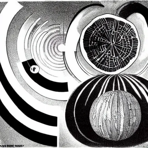 Image similar to melons from space, illustrazione, 6 0's poster b movie