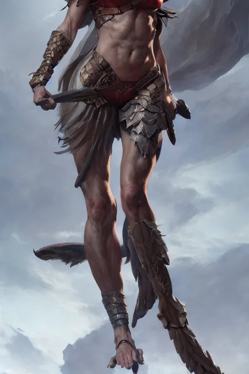 Prompt: full body portrait of the goddess of war, accurate anatomy, only two hands, highly detailed, digital painting, artstation, concept art, smooth, sharp focus, illustration, Unreal Engine 5, 8K, art by art by artgerm and greg rutkowski and edgar maxence