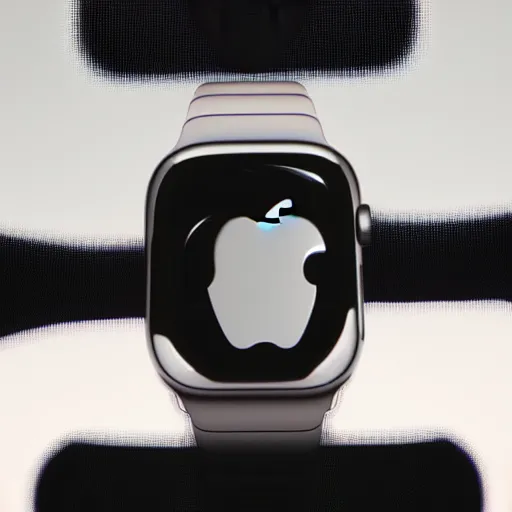 Prompt: Steve Jobs smiling while sitting on the crown of an Apple Watch, 4k, octane renderer, detailed