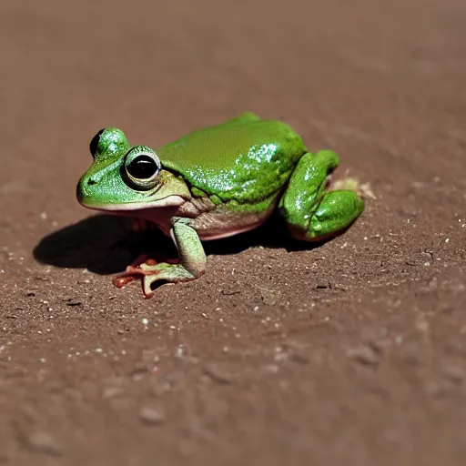 Image similar to desert rain frog running for president, 8 k