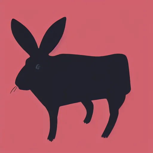 Prompt: Digital art of a rabbit mixed with a ox in the woods