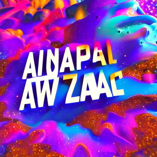 Image similar to a and w vaporwave logo, colorful, digital art, cosmic, 3 d high definition, trending on art station, photorealistic, high resolution, 8 k, octane, hyper detailed, insane details, intricate, elite, ornate, elegant trend, highly detailed and intricate, sharp focus, photography, unreal engine