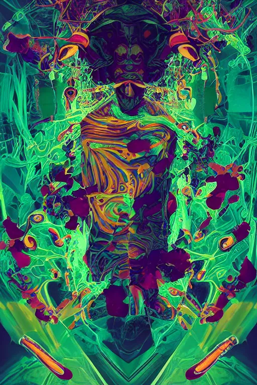 Prompt: cannabis epic 3 d abstract gpu hacker, spinning hands and feet, 2 0 mm, plum and teal peanut butter melting smoothly into asymmetrical psychedelic and magic mushrooms, liquid, beautiful code, intricate cuda, houdini sidefx, trending on artstation, by jeremy mann, ilya kuvshinov, jamie hewlett and ayami kojima