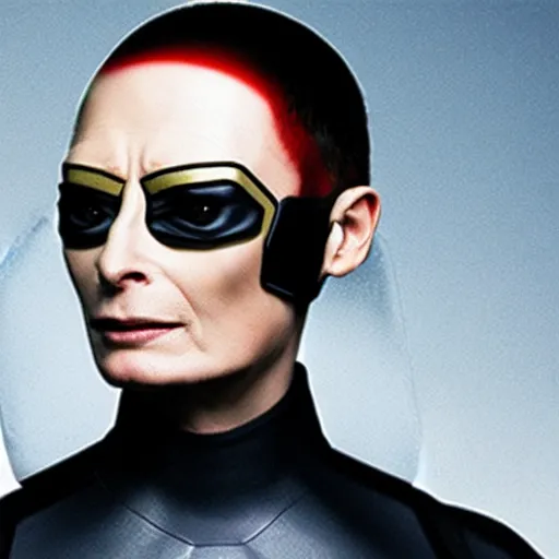 Image similar to tilda swinton as nick fury