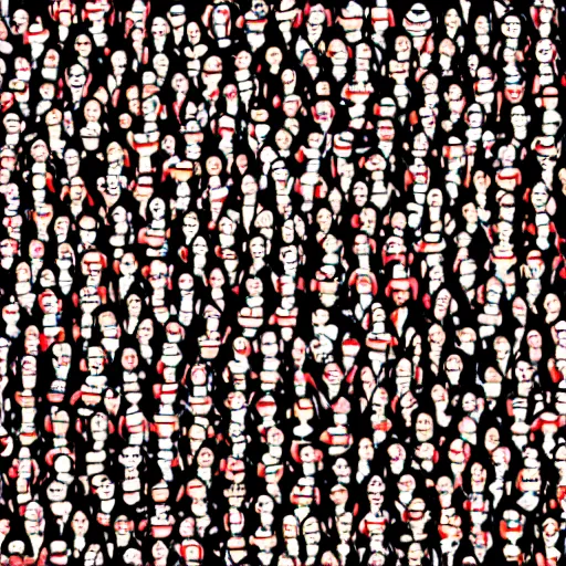 Image similar to Where's Waldo, wimmelbilder style