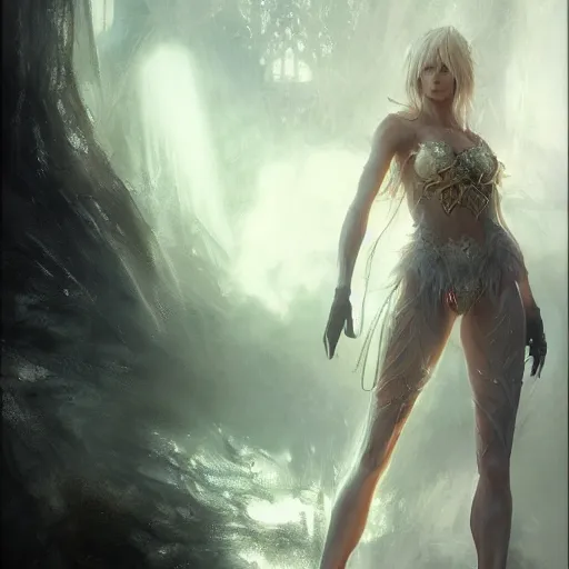 Prompt: cindy aurum ff 1 5, character concept art, sharp, digital matte painting, art by luis royo, greg rutkowski, wlop, dramatic lighting, trending on artstation