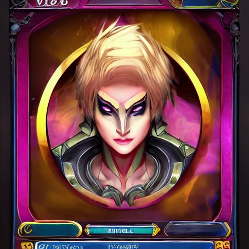 Prompt: vi from arcane, only face, centered, symmetrical,