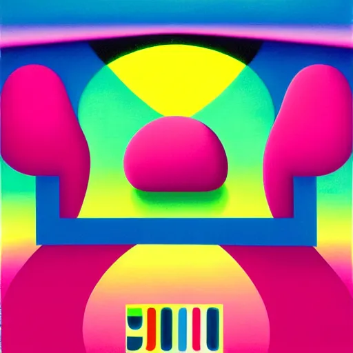 Image similar to logo by shusei nagaoka, kaws, david rudnick, airbrush on canvas, pastell colours, cell shaded, 8 k