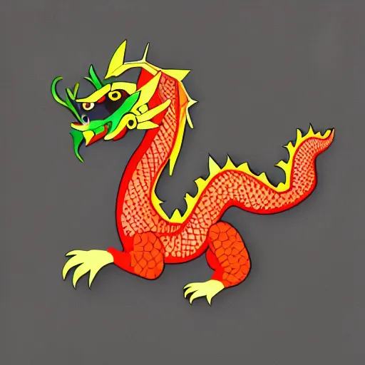 Image similar to vector art of welsh dragon and panda mixed, intercrossed, chimera, adobe illustrator