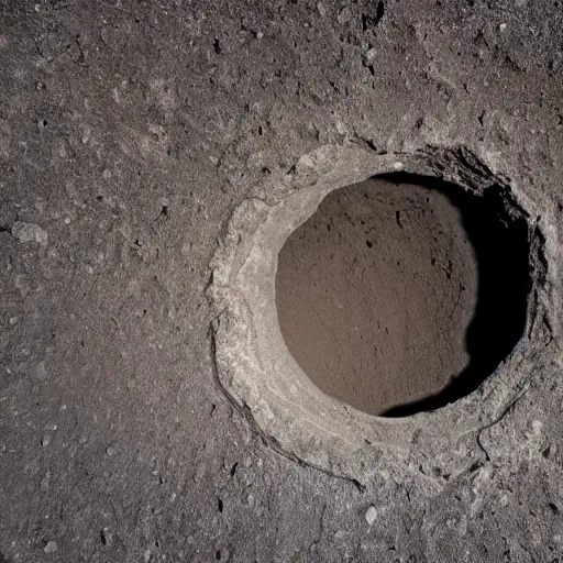 Prompt: a hole leading down to the center of the earth, in the abyss