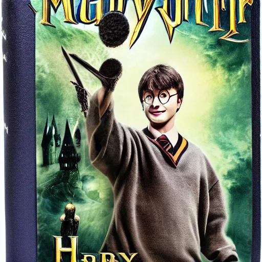 Image similar to cover of magic book written by harry potter, highly detailed, 4 k