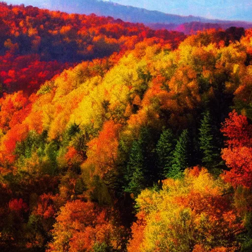 Image similar to Autumn hills of Tennessee, Bob Ross