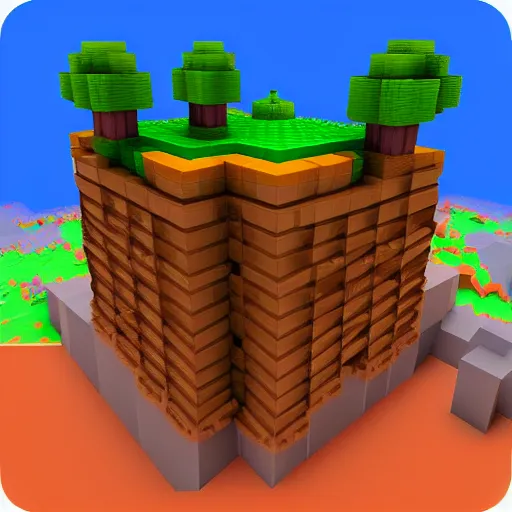 Prompt: voxel game