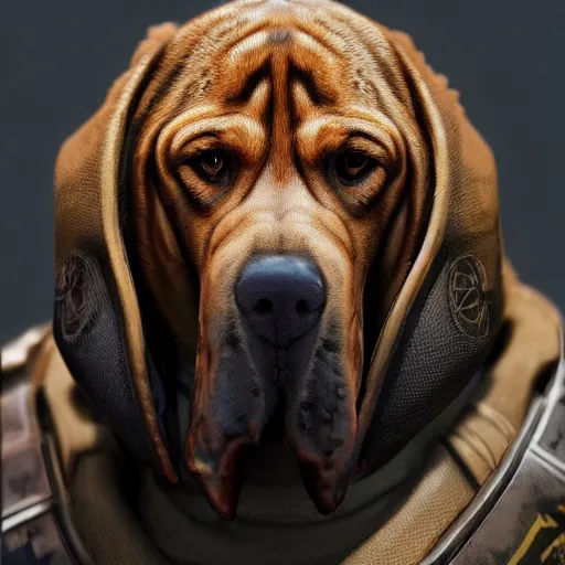 Image similar to photo realistic image of bloodhound from apex legends, stunning 3 d render inspired art by istvan sandorfi and greg rutkowski, character posing, complete body, realistic and detailed eyes, realistic, highly detailed attributes and atmosphere, dim volumetric cinematic lighting,