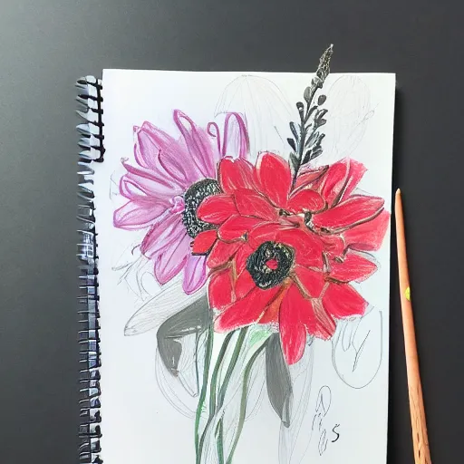 Prompt: floral sketch