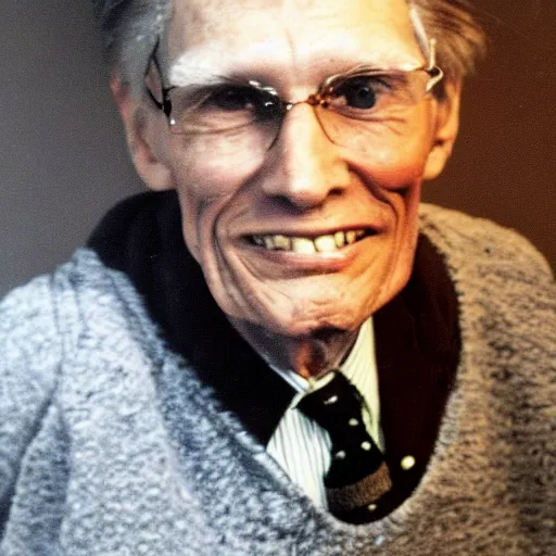 Prompt: A photograph of old Jerma985 in his eighties who looks like Jerma985 wearing a sweater vest in the 2010s, Jerma985, looks like Jerma985, taken in the late 2010s, taken on a 2010s Camera, realistic, hyperrealistic, very realistic, highly detailed, very detailed, extremely detailed, detailed, digital art, trending on artstation, headshot and bodyshot, detailed face, very detailed face