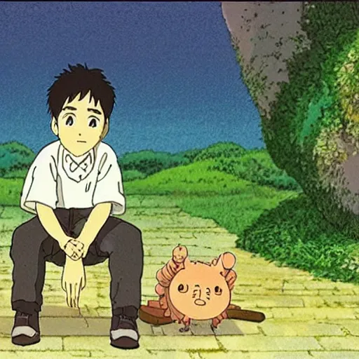Image similar to Screenshot from the Studio Ghibli movie “My friend the lobster”