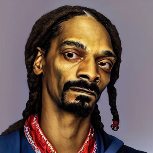 Image similar to beautiful portrait of Snoop Dogg like a ginger white person, face like european, Snoop Dogg blended white face paint, like , powerful , magic, thunders, dramatic lighting, intricate, wild, highly detailed, digital painting, artstation, concept art, smooth, sharp focus, illustration, art by artgerm and greg rutkowski and alphonse mucha, footage