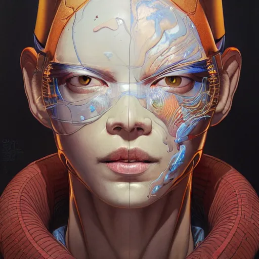 Prompt: citizen portrait soft light painted by james jean and katsuhiro otomo and erik jones, inspired by the fifth element anime, smooth face feature, intricate oil painting, high detail illustration, sharp high detail, manga and anime 1 9 9 9