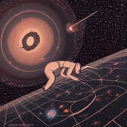 Prompt: Liminal space in outer space by Jeffrey Smith