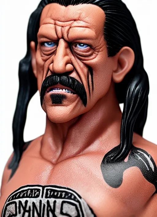 Image similar to danny trejo, an nendoroid of danny trejo figurine, realistic face, detailed product photo