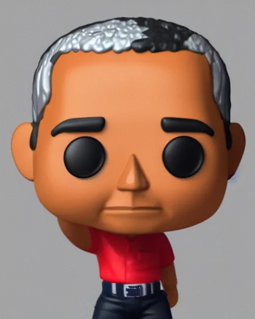 Image similar to full body 3d render of Barack Obama as a funko pop, studio lighting, white background, blender, trending on artstation, 8k, highly detailed