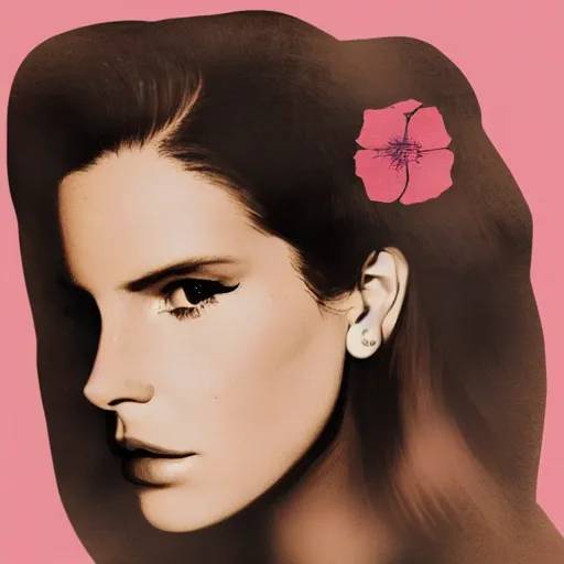 Image similar to Lana del rey album cover, photorealistic