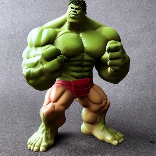 Image similar to realistic rock figurine, hulk toy