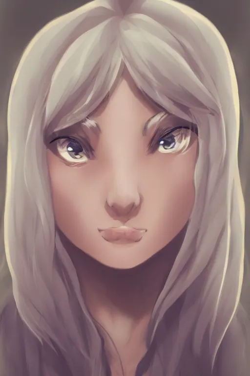 Prompt: close up face of a woman (((anthro))) (((eevee))), portrait,