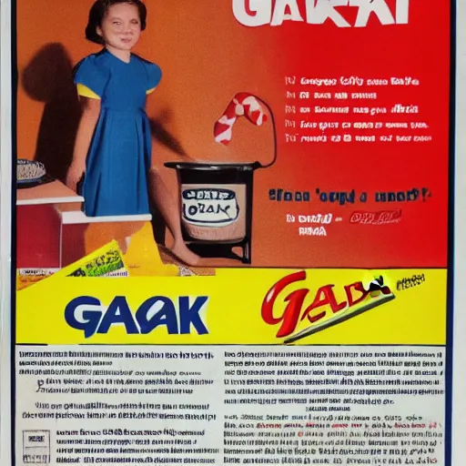 Image similar to advertisement for GAK, GAK advert