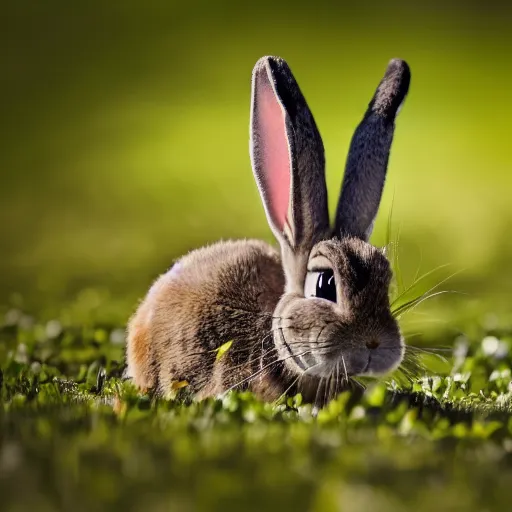 Prompt: Portrait of a bugs bunny, sigma 85mm Lens F/1.4, award winning photography