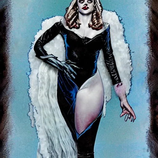 Prompt: portrait of Killer Frost, by Norman Rockwell