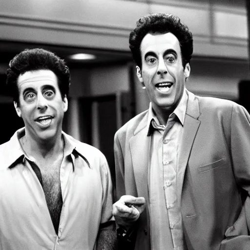 Image similar to jerry seinfeld and cosmo kramer